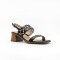 Sandalia CUERO CONHAQUE PRETO