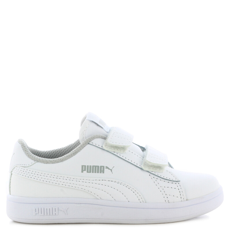Championes Infantiles Puma Smash V2 Velcro Jrs Blanco