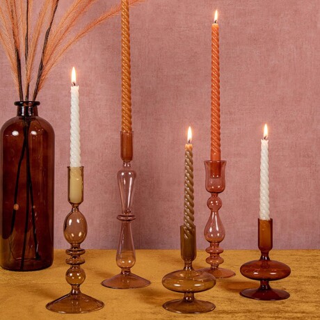 SET 2 VELAS PARAFINA NATURAL-BEIGE TWIRLY