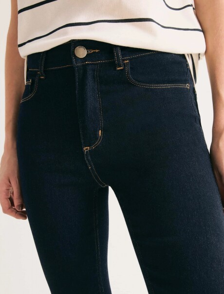 PANTALÓN DE JEAN SUPER SKINNY CINTURA ALTA AZUL