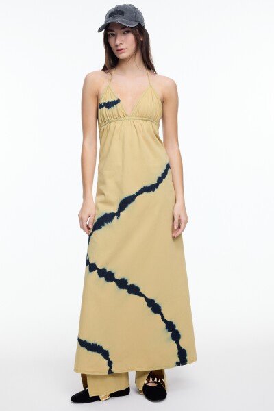 Vestido maxi Beige