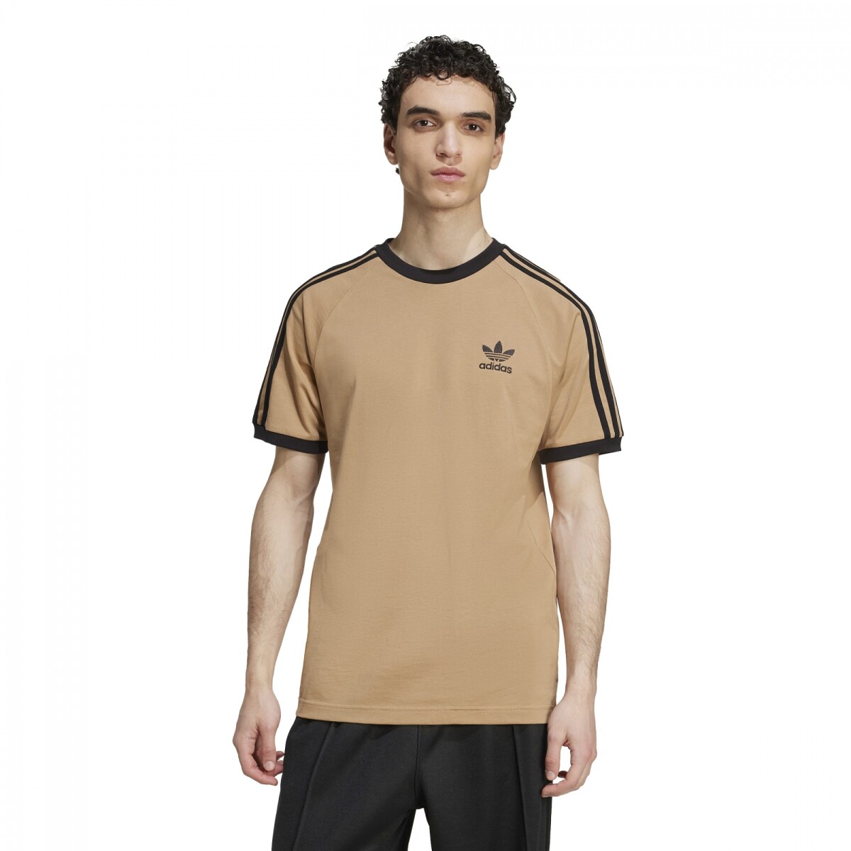 REMERA ADIDAS 3-STRIPES TEE Hombre JY1370 - Marron-negro 