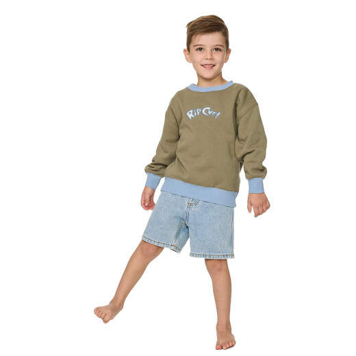 Buzo Rip Curl Ride The Wave Crew Niño - Verde Buzo Rip Curl Ride The Wave Crew Niño - Verde
