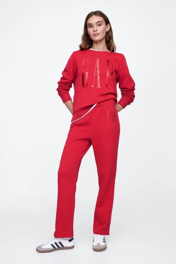 Pantalón Deportivo Sin Puño Logo Gap Mujer Modern Red