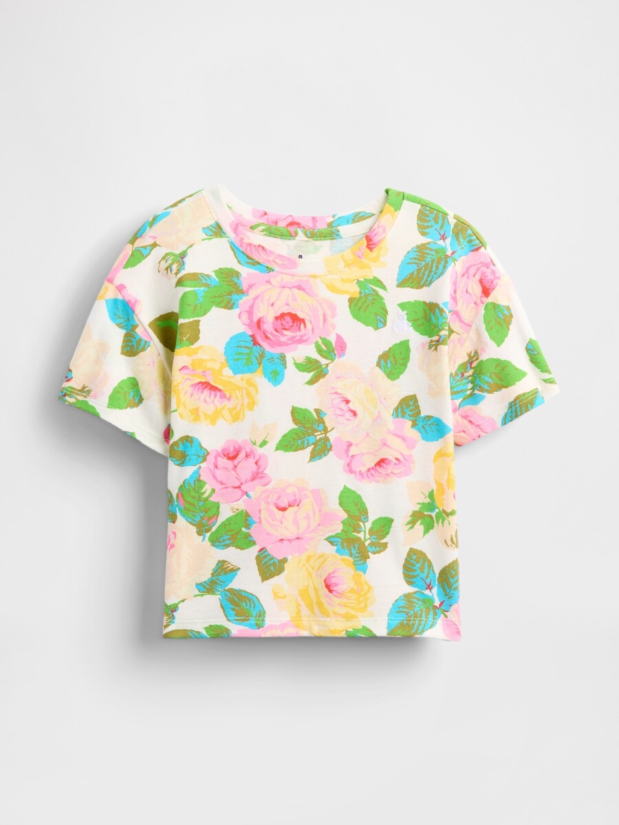 BF SS RELAXED PRINT T - SUMMER FLORAL 
