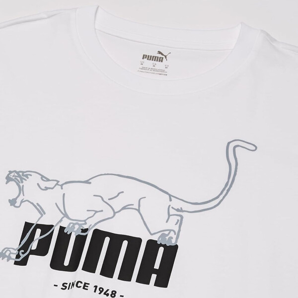 GRAPHICS ANIMAL TEE - PUMA BLANCO