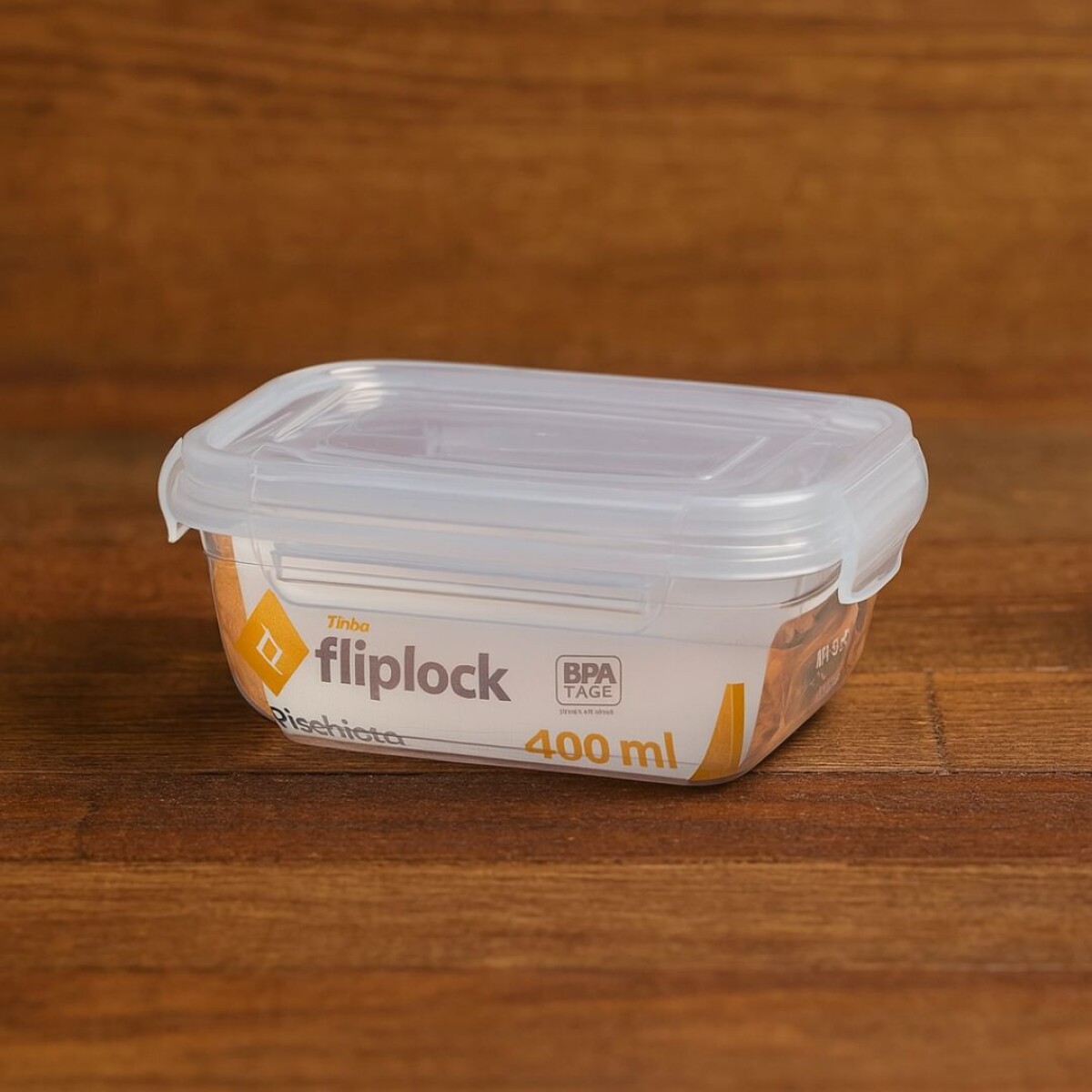 Pote Vianda Rectangular Rischioto Fliplock 400ml 
