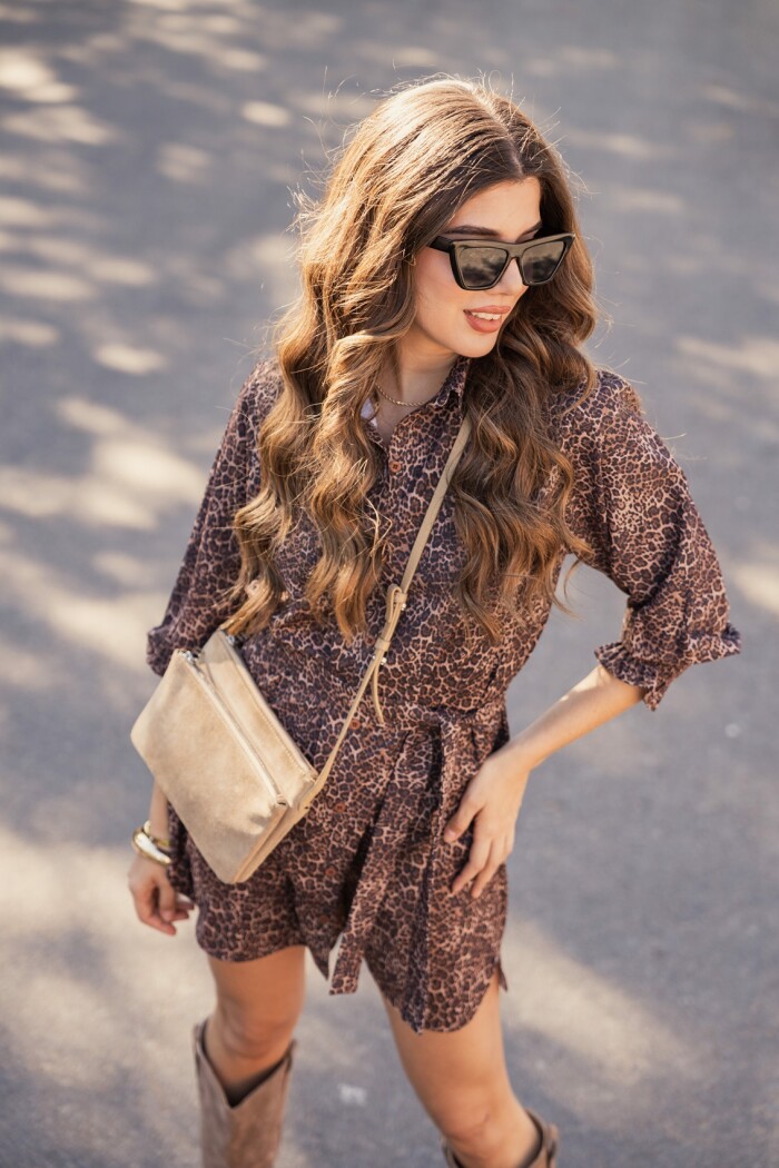 CAMISERO EMILY MINI ANIMAL LEOPARD BRONZE CAMISERO EMILY MINI ANIMAL LEOPARD BRONZE