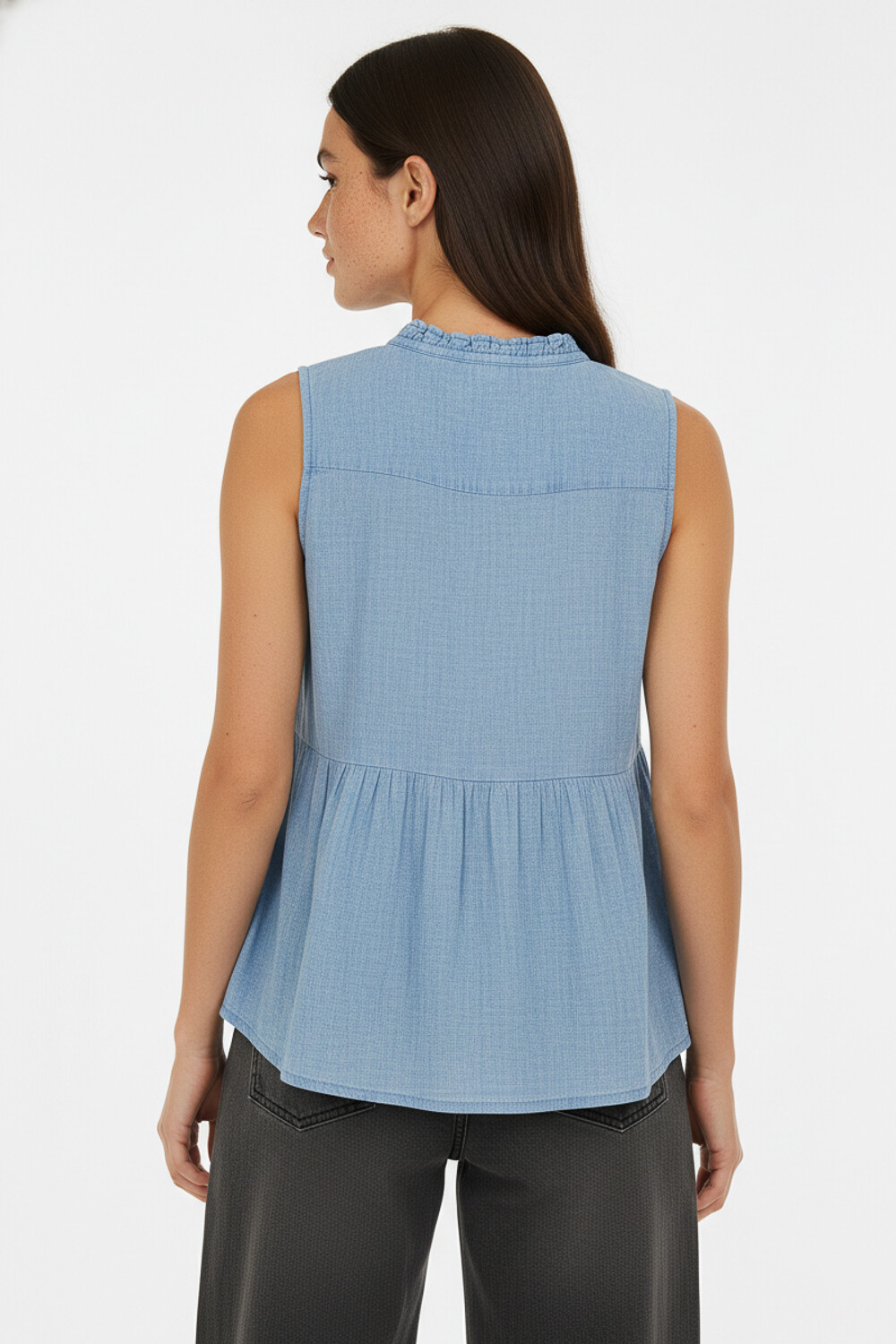 Blusa Tailer Azul Piedra