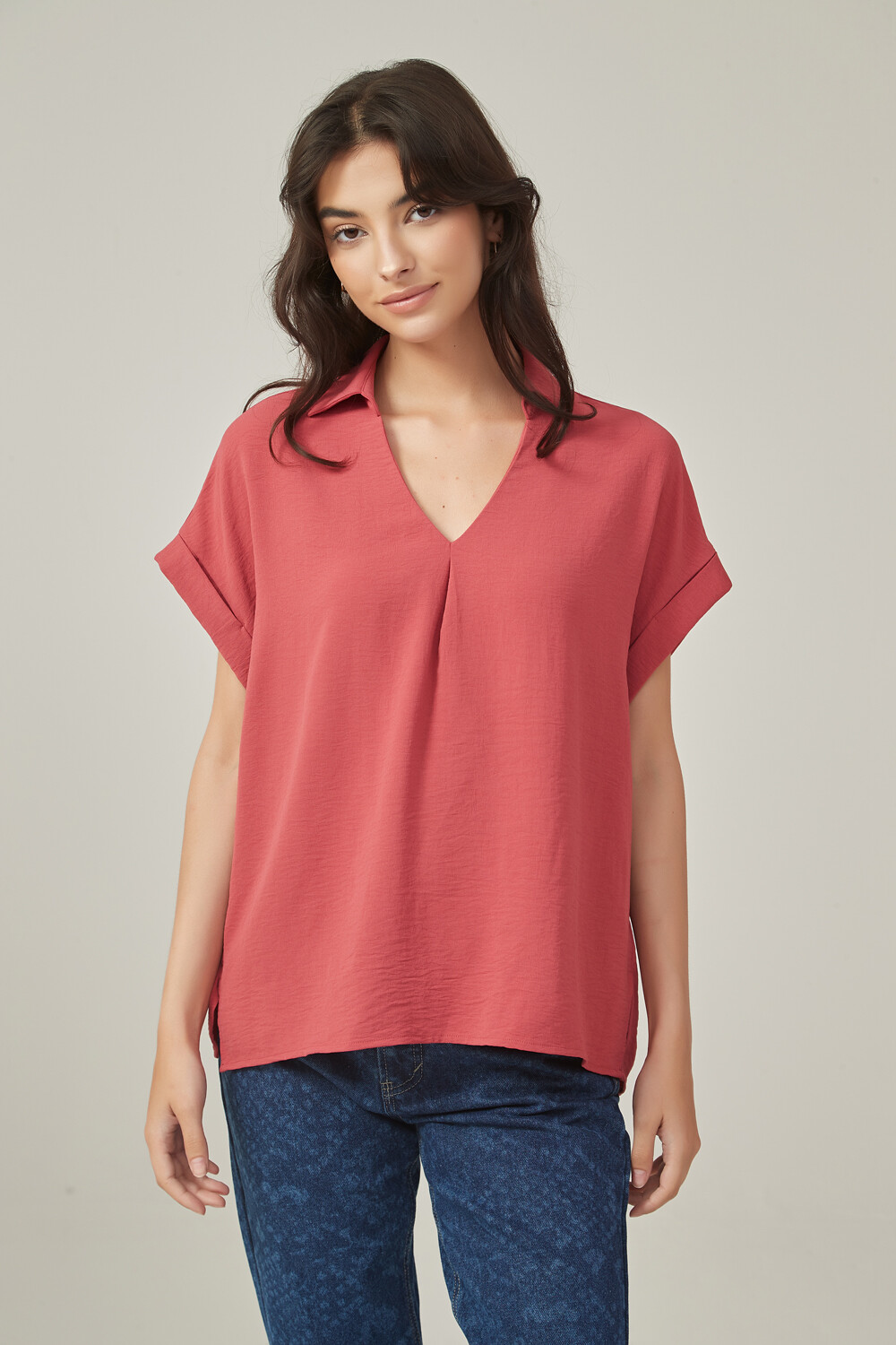 Blusa Hercego Rosa Oscuro