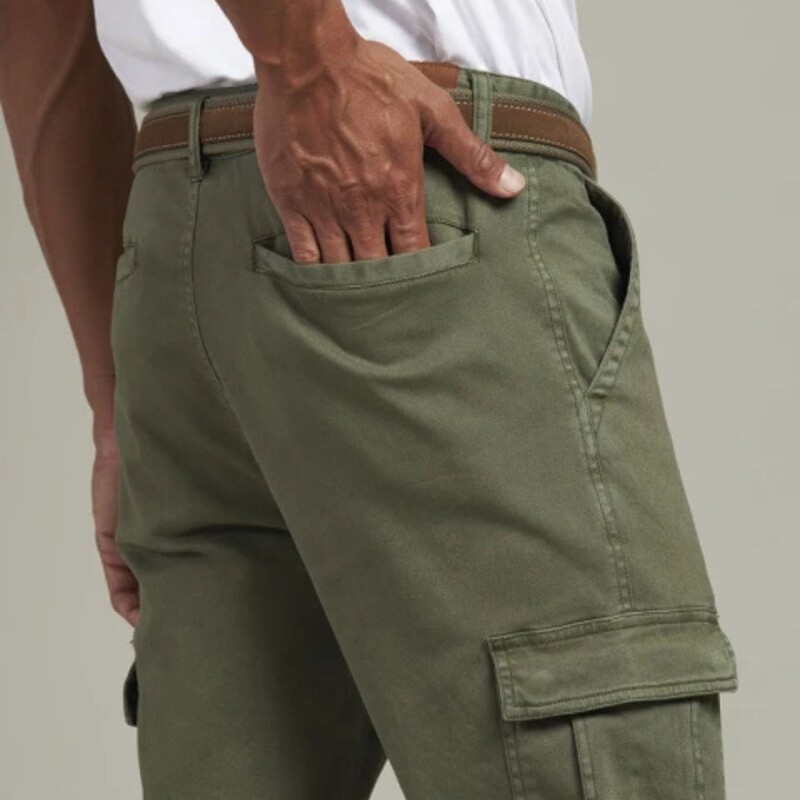 Pantalon Gabardina Cargo Polanco Militar