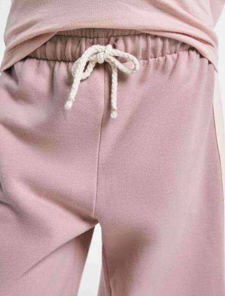PANTALONES DEPORTIVOS DE PIERNA ANCHA ROSADO