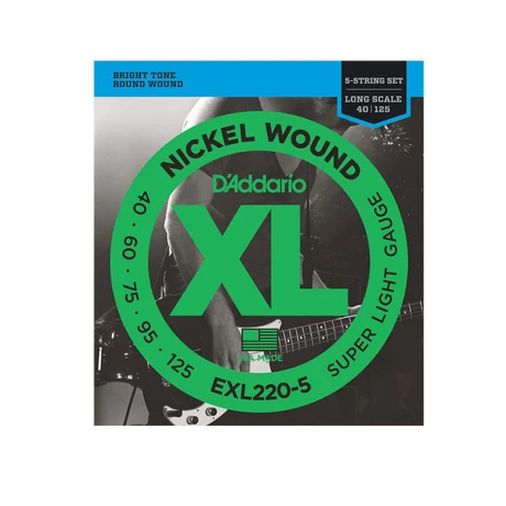 Encordado Bajo Daddario Exl220-5 Xl 40-125 5 Str. Encordado Bajo Daddario Exl220-5 Xl 40-125 5 Str.