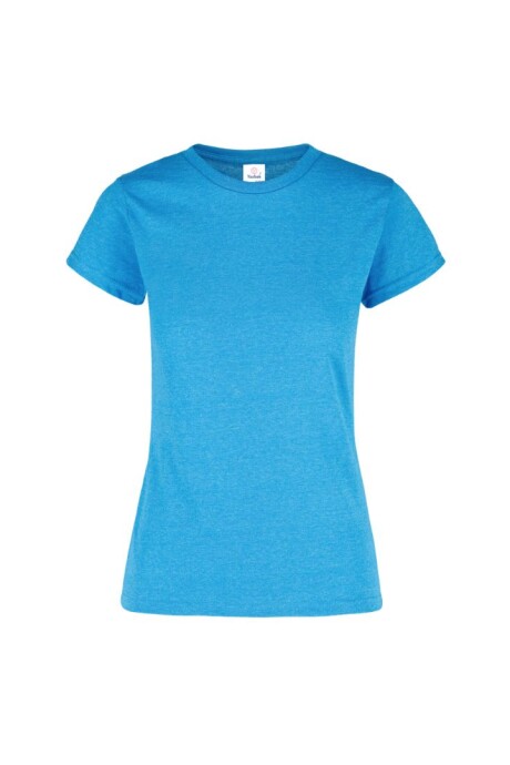 Camiseta jaspe a la base dama Turquesa jaspe