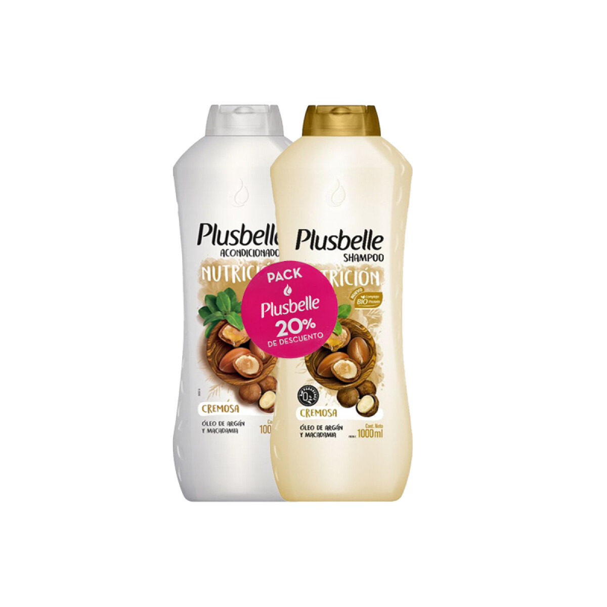 PLUSBELLE PACK 20% Descuento Shampoo + Acondicionador - NUTRICIÓN 