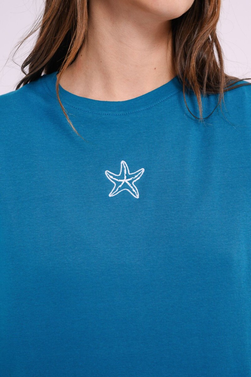 Musculosa estampada Azul