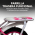 Bicicleta infantil Shengdi Rod 12 Canasto Parrilla Rueditas Color Rosa Oscuro