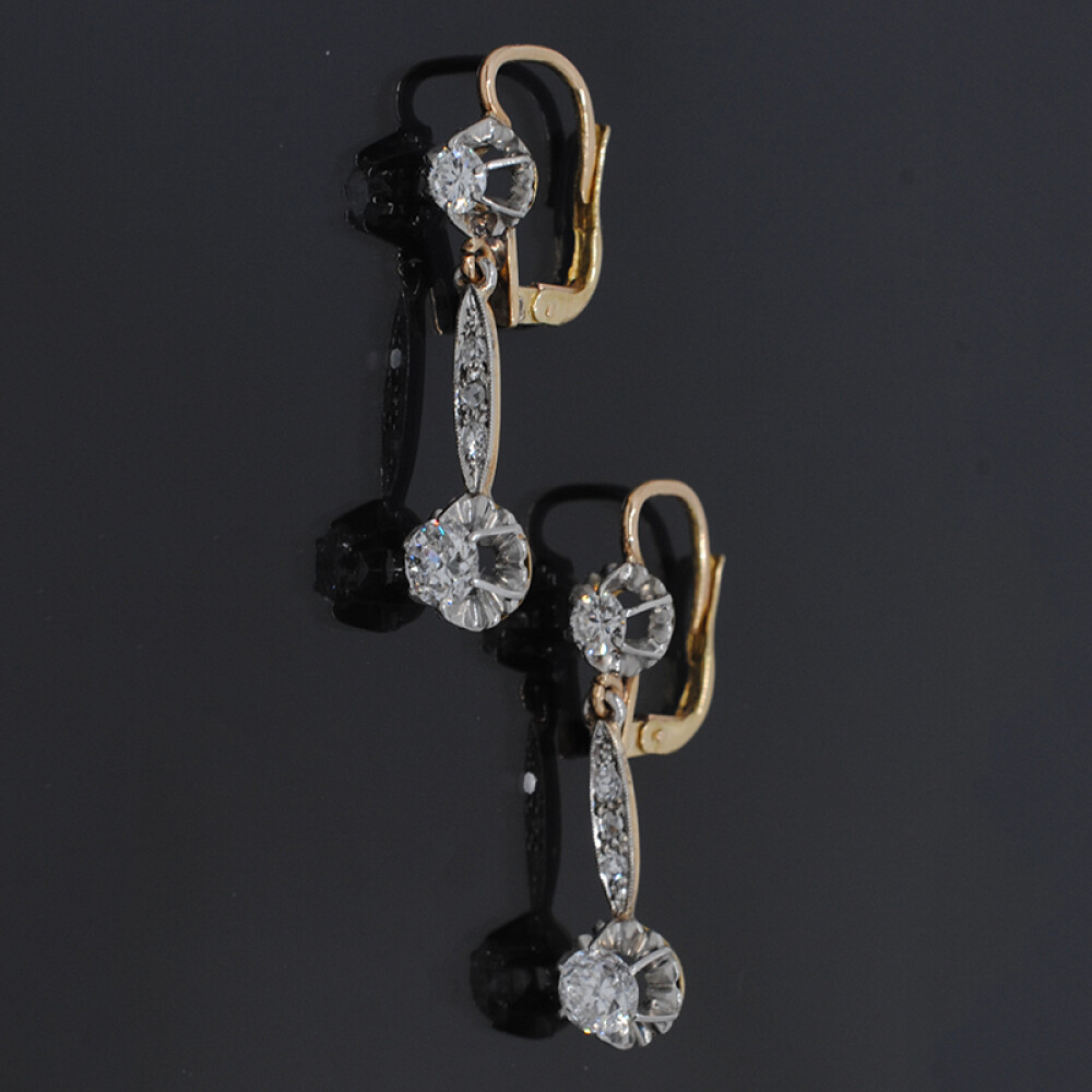 Caravanas oro 18k brillantes y diamantes Caravanas oro 18k brillantes y diamantes