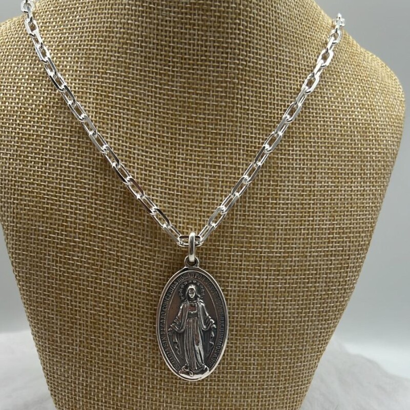 Medalla Virgen Milagrosa en Plata 925 Medalla Virgen Milagrosa en Plata 925