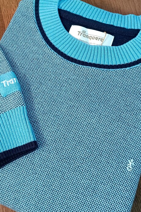 Sweater Montecarlo Celeste con Azul