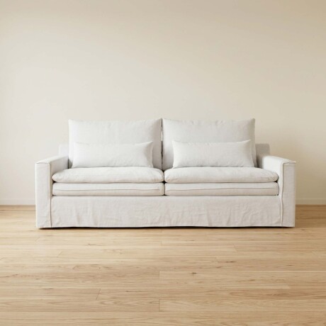 SOFÁ 3 CUERPOS TELA BLANCO POSITANO