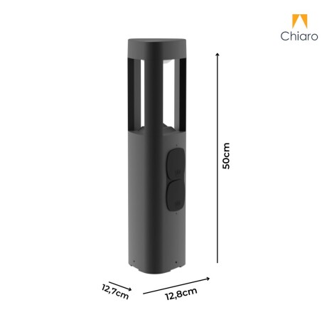 Caminero poste led de jardín CON 2 ENCHUFES 50cm Caminero poste led de jardín CON 2 ENCHUFES 50cm