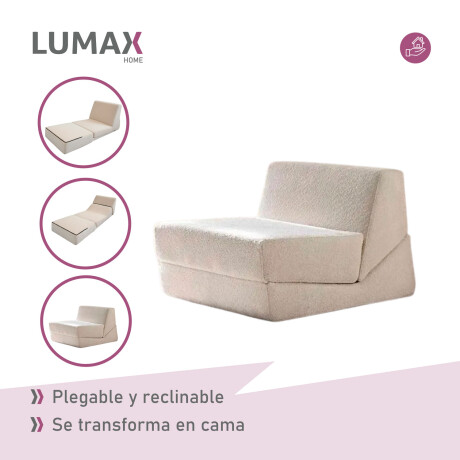 Sillón Sofá Plegable Lumax Modelo Lahti en caja Compactado Beige