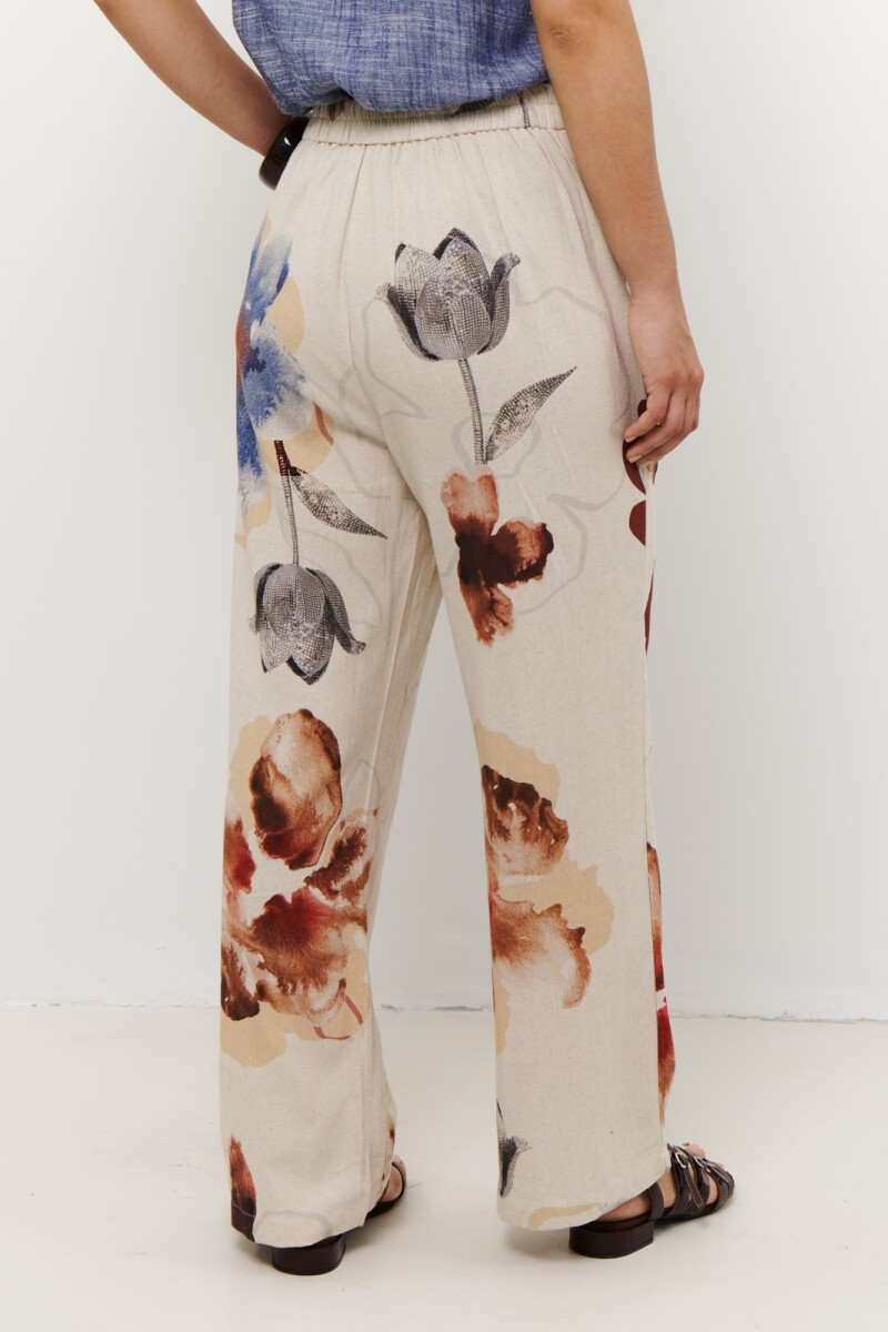 PANTALON LINO TULIP AZUL