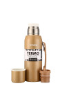 TERMO PREMIUM DE 1LT TERRANO CON MANIJA DORADO