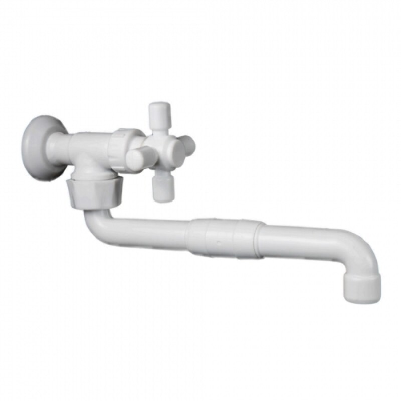 GINYPLAS GRIFO DE PARED PICO RECTO MÓVIL VOLANTE CORONA Ginyplas Grifo De Pared Pico Recto Móvil Volante Corona