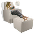Sillón mecedor con apoyapiés Anny Beige