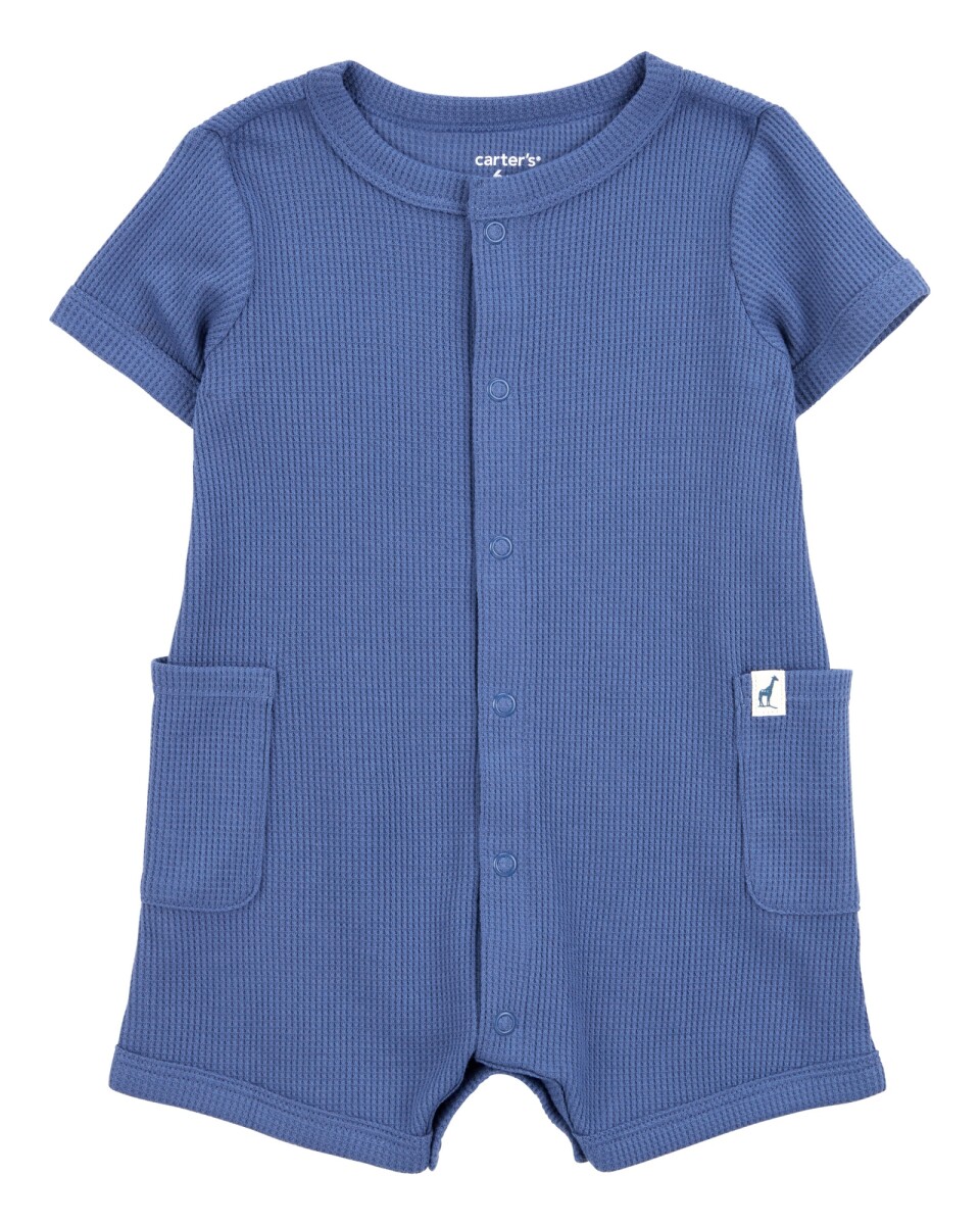 Monito corto de algodón térmico, azul 