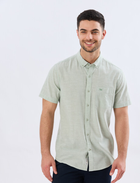 CAMISA LISA DE LINO Menta