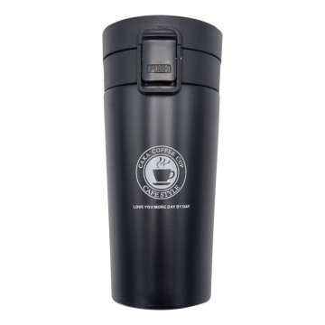 Vaso Térmico Mug 380ml Con Tapa Taza Jarra Calidad Variante Color Negro