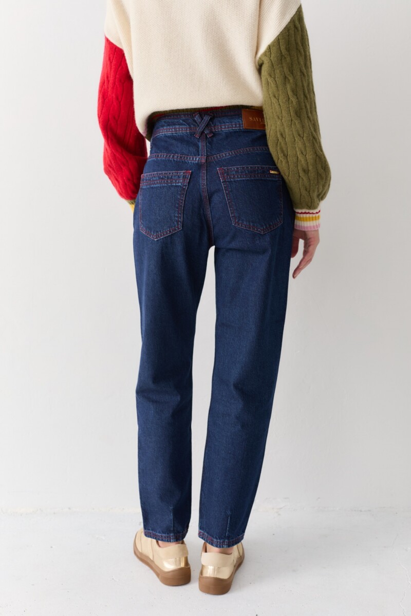 JEAN MOM FORTUNE Azul Oscuro