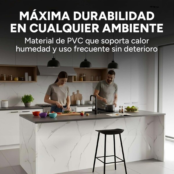 Placa PVC Símil Mármol 2,44x1,22m 3mm Resistente Agua Calor Mármol Blanco Gris Claro 1