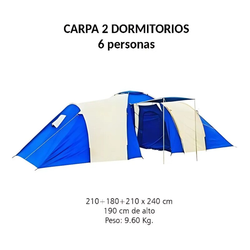 Carpa Arye 2 Dormitorios 6 Personas Para Camping Amplia Y Espaciosa Con Gran Interior Carpa Arye 2 Dormitorios 6 Personas Para Camping Amplia Y Espaciosa Con Gran Interior