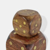 SET FIG DADOS MADERA 3PZAS Unica