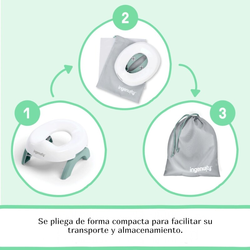 2 in 1 MY TRAVEL POTTY, pelela de viaje plegable Ingenuity 2 in 1 MY TRAVEL POTTY, pelela de viaje plegable Ingenuity