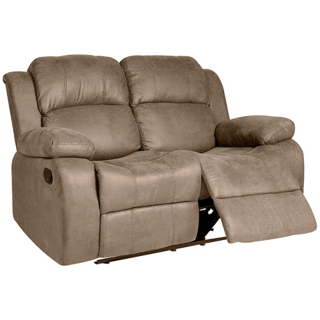 SOFÁ C/RECLINER 2 CUERPOS MICROFIBRA MARRON VANCOUVER CHOC.