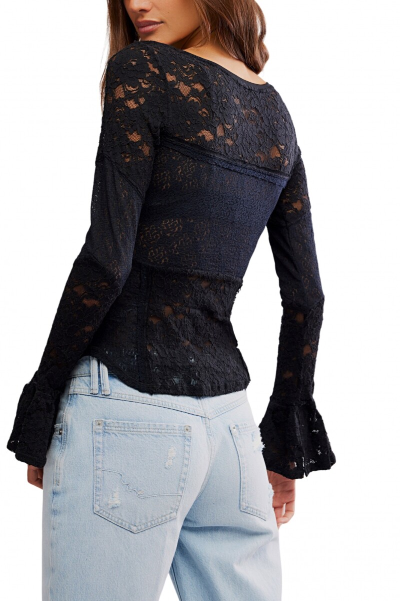LACE LAYERING LS Negro
