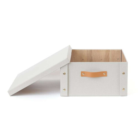 Caja Organizador C/Asa 33X40X17Cm Ext Tela Crema