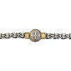 Pulsera San Benito-Plata y Oro-Sin Piedra-PU5072 sinpiedra