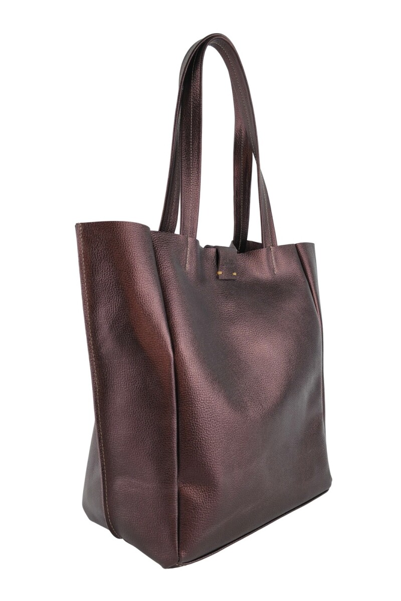 Tote Bag de cuero Bordo