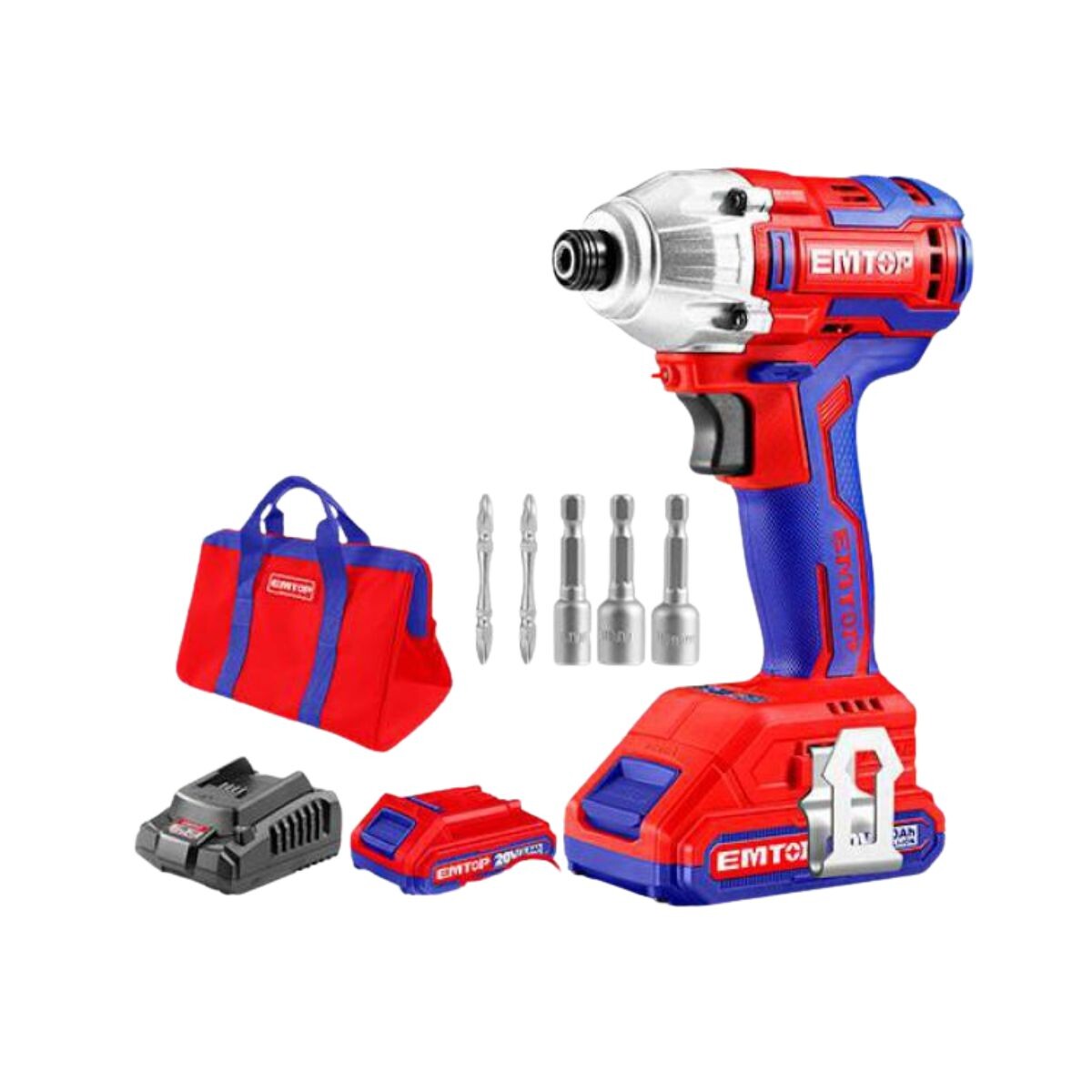 Atornillador Impacto 20v C/bat Ecdlir20221 Emtop 