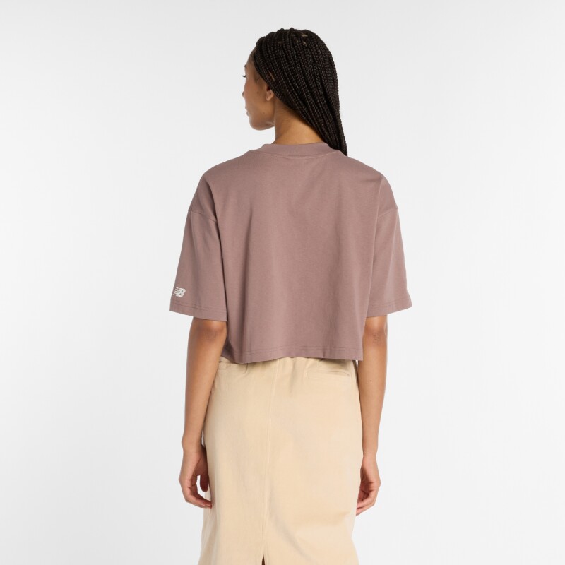 Remera New Balance de dama - WT53904EAS BROWN