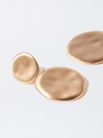 Pendientes Con Efecto Mate dorado