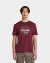 Polo Mountain Graphic Manga Corta Hombre Burgundy