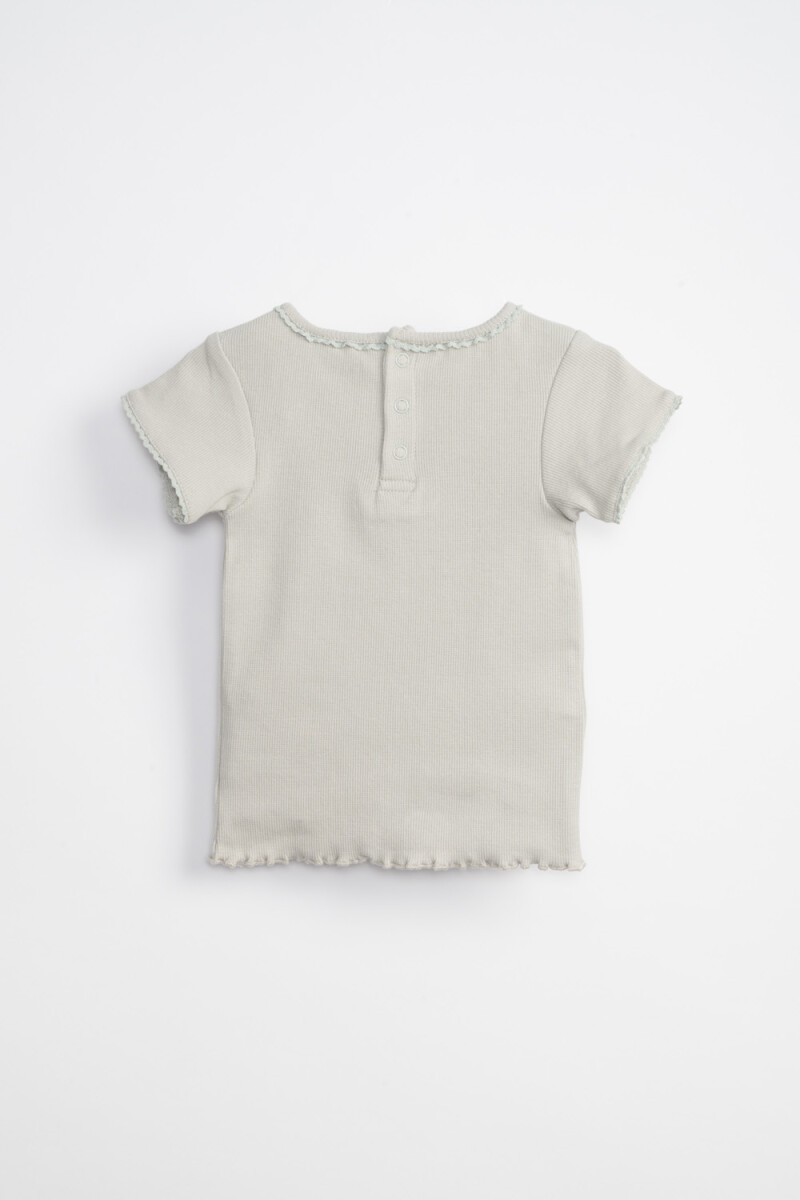 Remera manga corta rib Verde