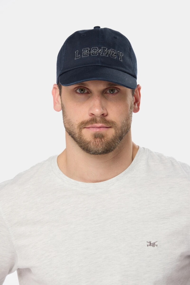 GORRO LEGACY 45076 PARCHE CUERO - AZUL 